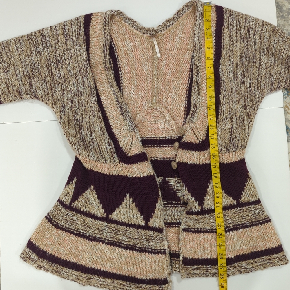 Free People Open Cardigan Sweater - Women's Size Medium Bell Sleeve - Picture 13 of 14
